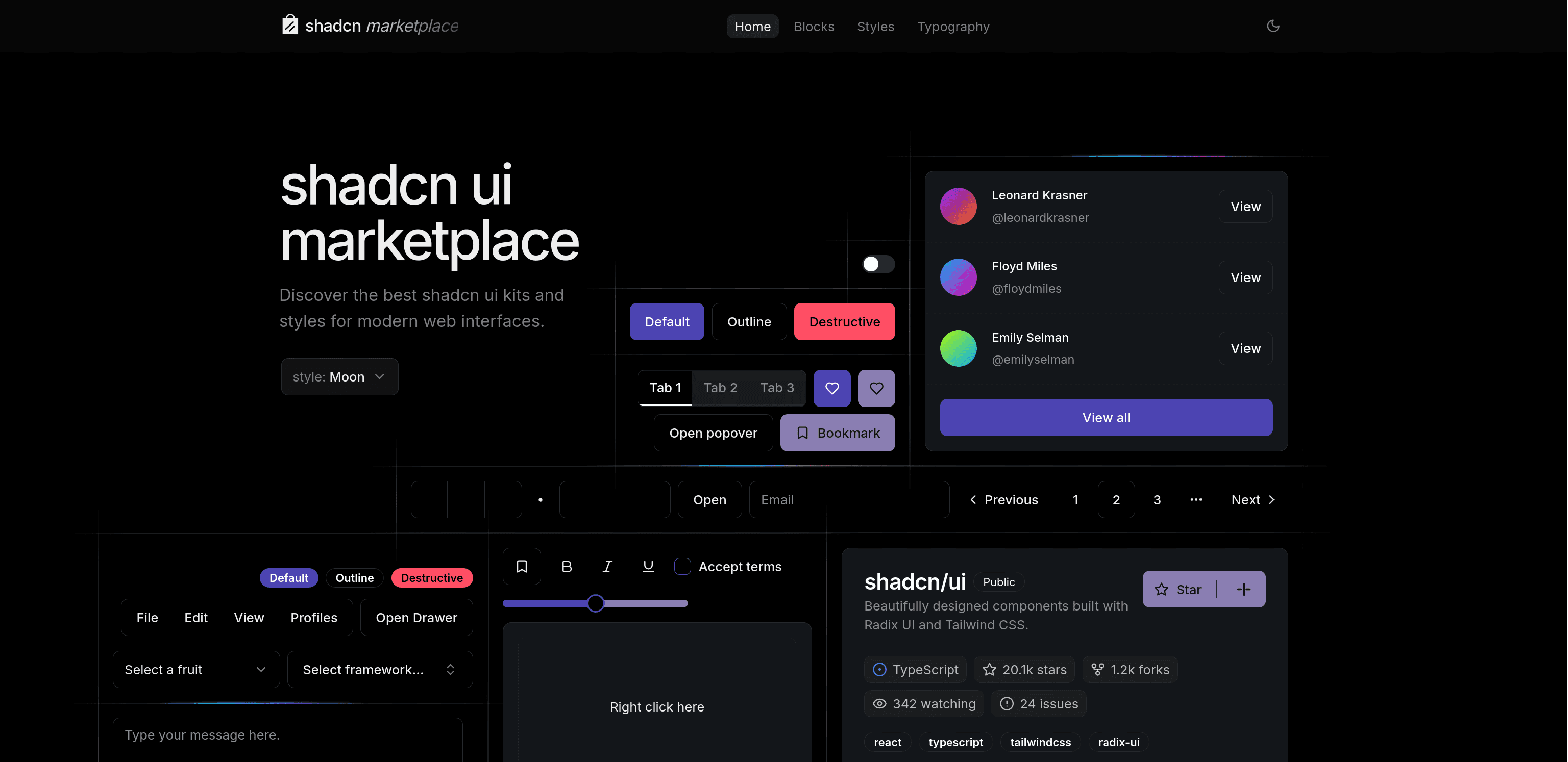 shadcn ui styles