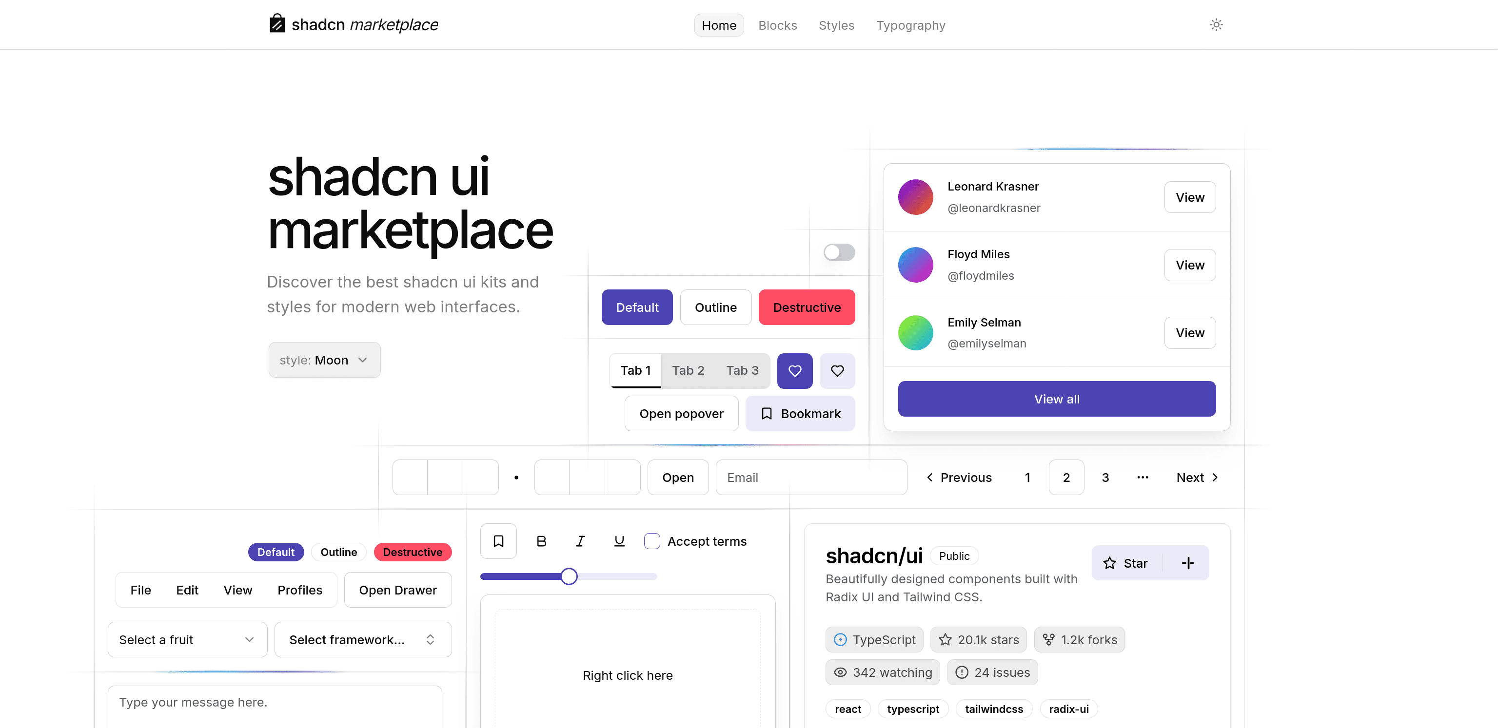 shadcn ui styles